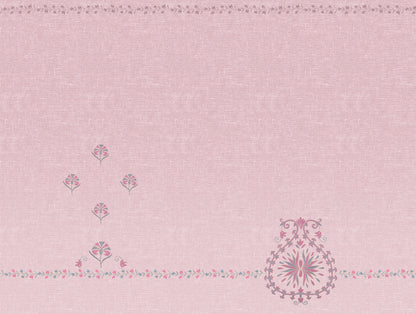 Luxury Egyptian Cotton  Large Bedsheet, 350 TC, Ornate, Blush