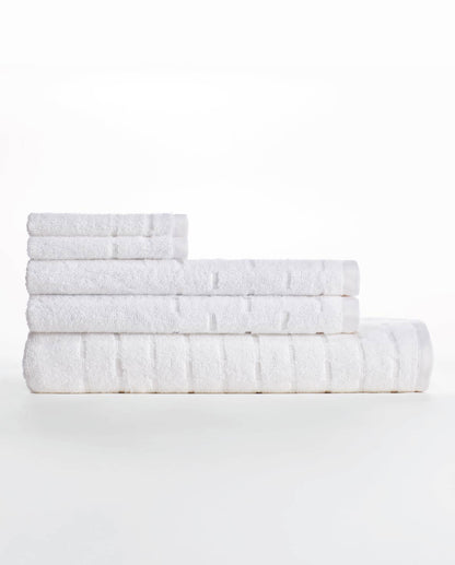 Airsoft 100% Cotton Bath Towel, 450 GSM, Solid, White