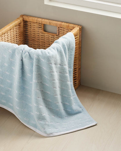 Airsoft 100% Cotton Bath Towel, 450 GSM, Solid, Light Blue
