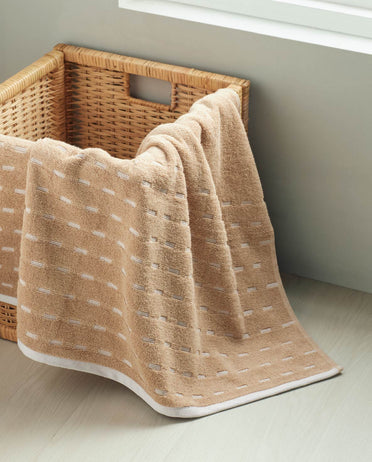 Airsoft 100% Cotton Bath Towel, 450 GSM, Solid, Beige
