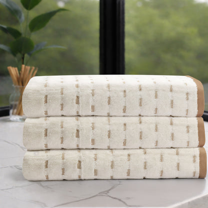 Airsoft 100% Cotton Bath Towel, 450 GSM, Solid, Beige