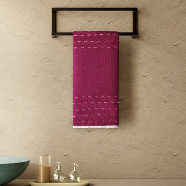 Airsoft 100% Cotton Hand Towel Set (2 Pcs), 450 GSM, Solid, Dark Brown