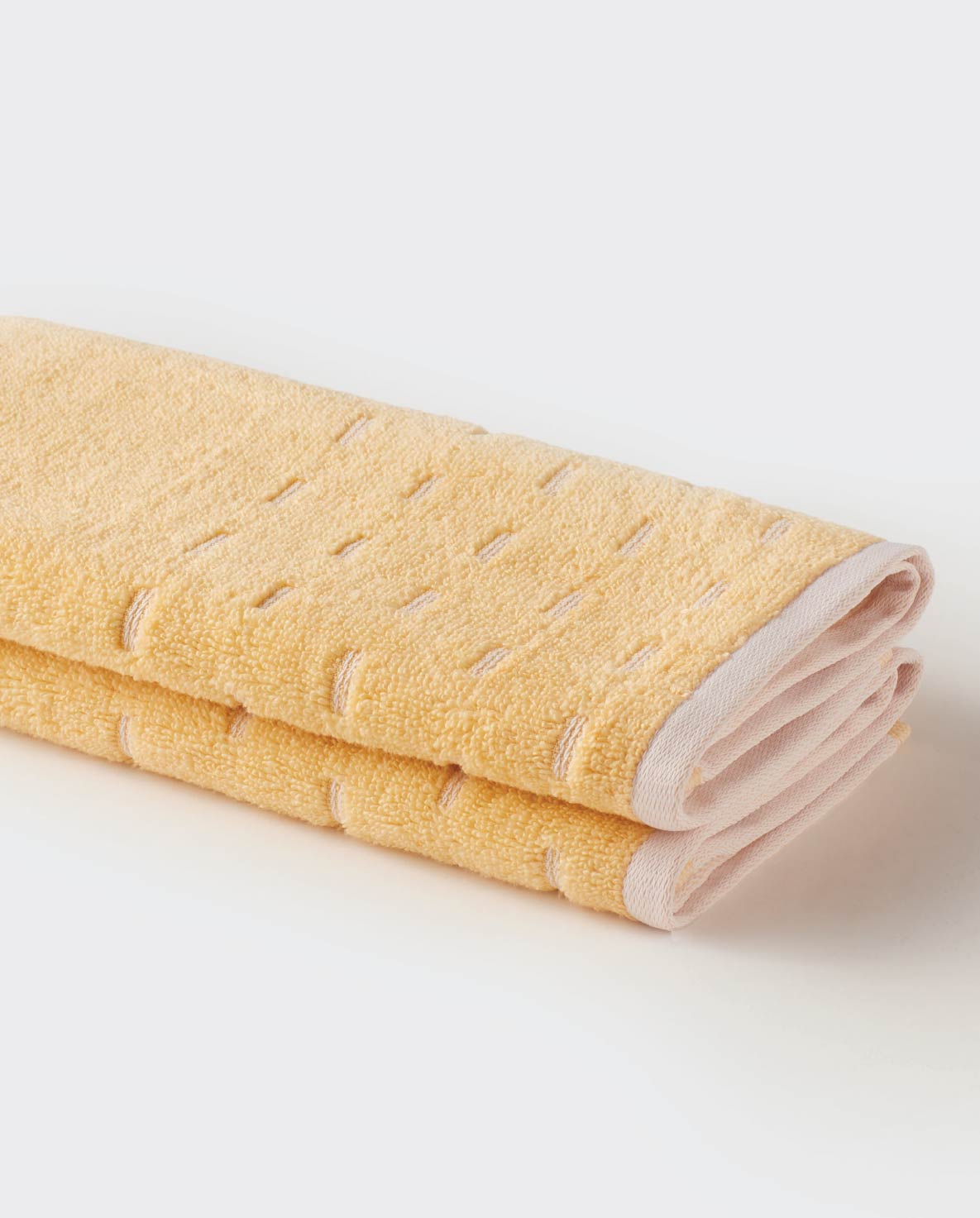 Airsoft 100% Cotton Hand Towel Set (2 Pcs), 450 GSM, Solid, Yellow
