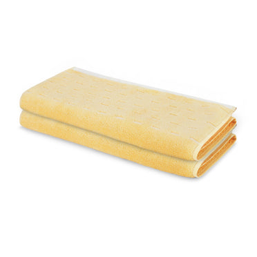 Airsoft 100% Cotton Hand Towel Set (2 Pcs), 450 GSM, Solid, Yellow