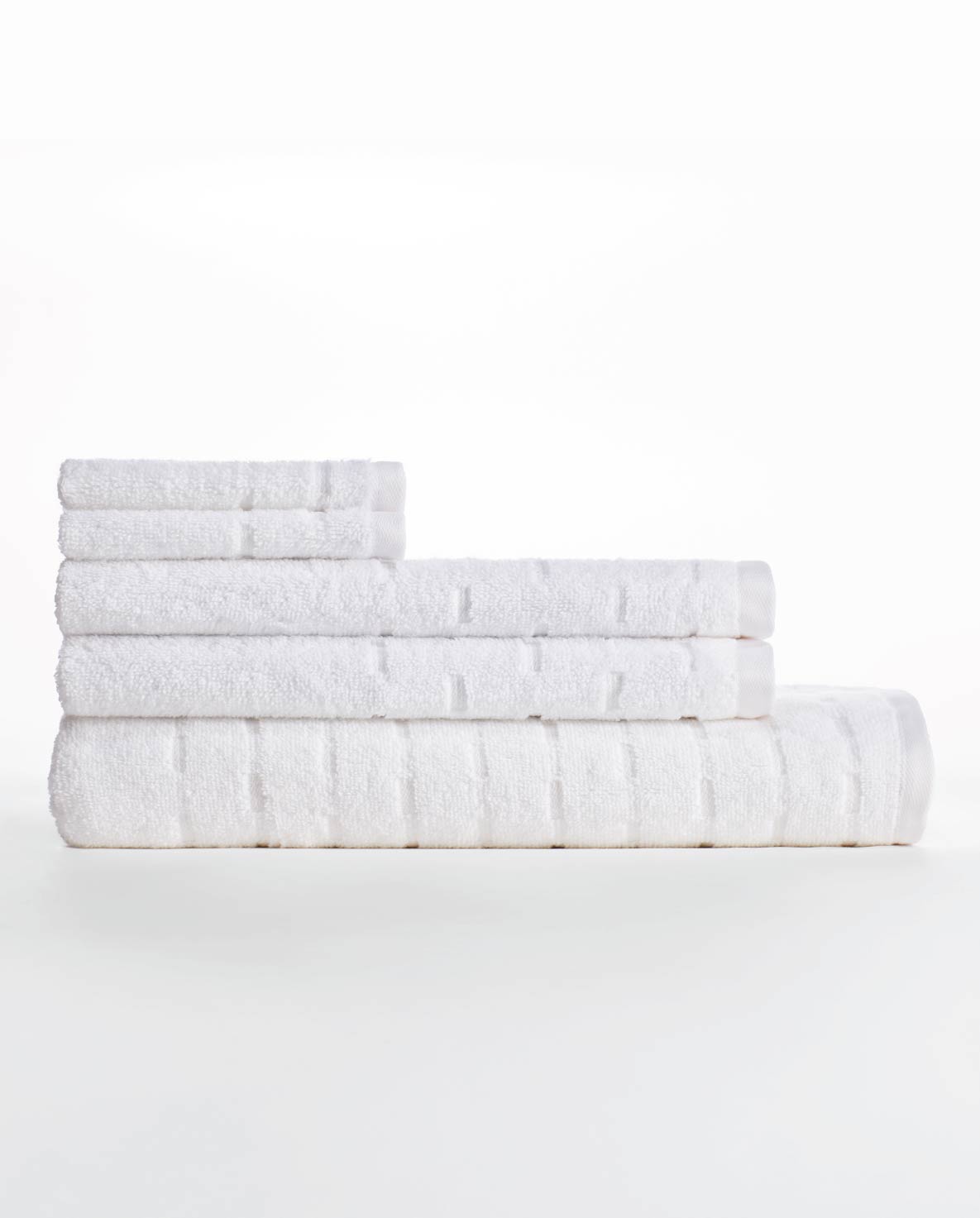 Airsoft 100% Cotton Hand Towel Set (2 Pcs), 450 GSM, Solid, White