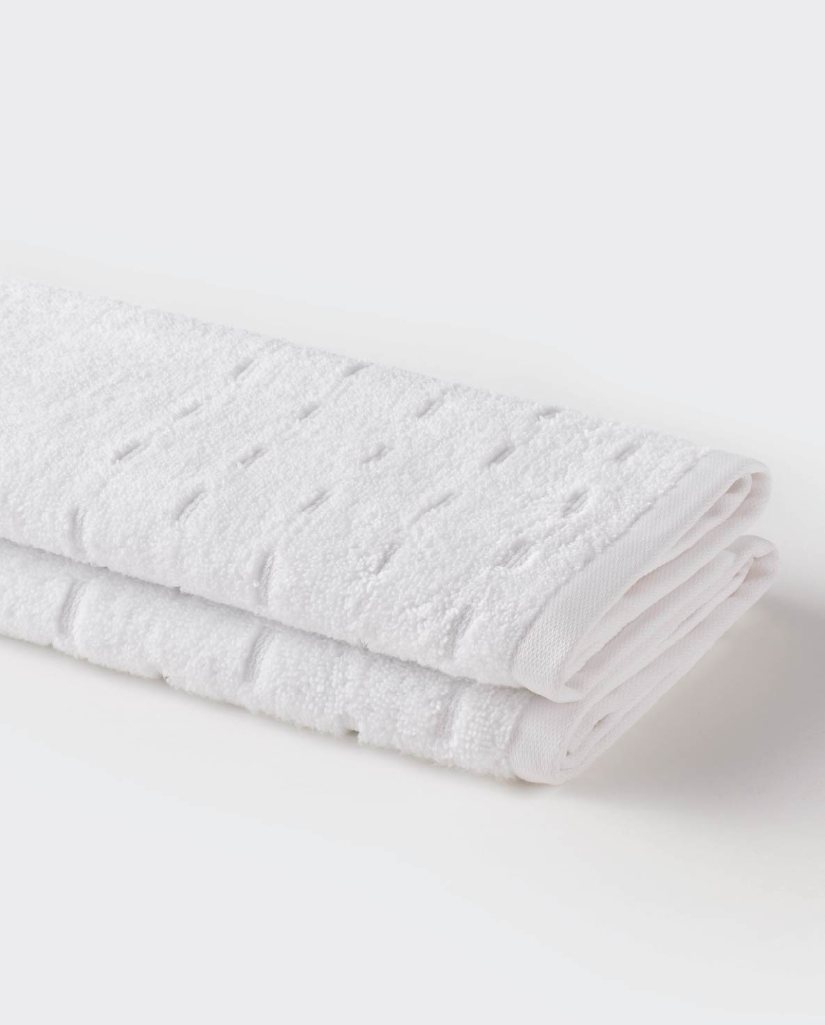 Airsoft 100% Cotton Hand Towel Set (2 Pcs), 450 GSM, Solid, White