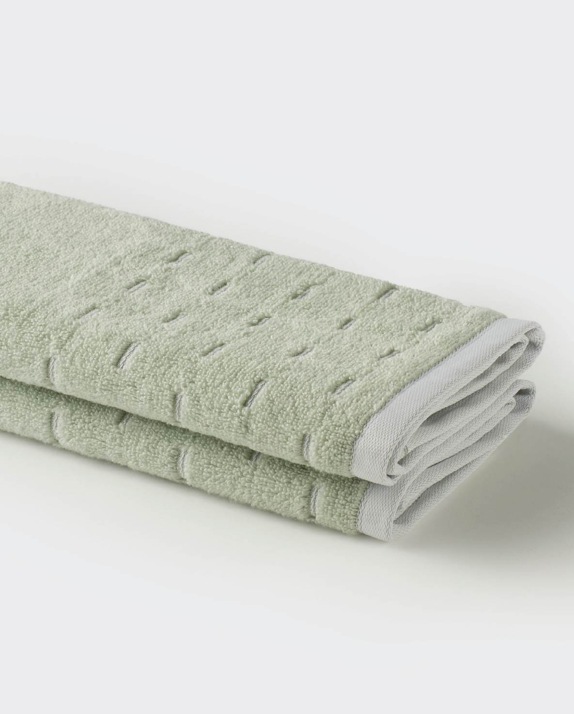 Airsoft 100% Cotton Hand Towel Set (2 Pcs), 450 GSM, Solid, Light Green