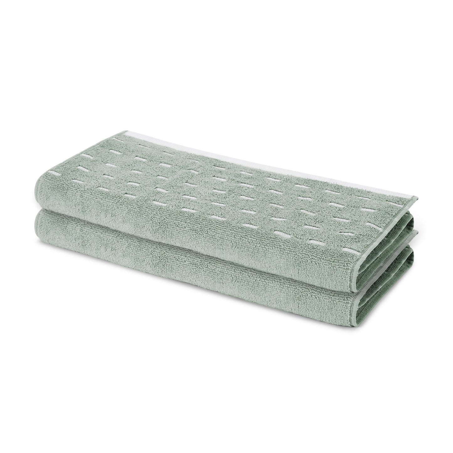 Airsoft 100% Cotton Hand Towel Set (2 Pcs), 450 GSM, Solid, Light Green