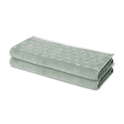 Airsoft 100% Cotton Hand Towel Set (2 Pcs), 450 GSM, Solid, Light Green