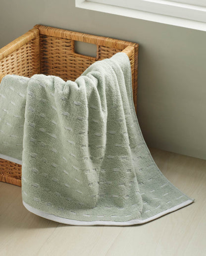 Airsoft 100% Cotton Hand Towel Set (2 Pcs), 450 GSM, Solid, Light Green