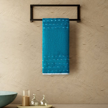Airsoft 100% Cotton Hand Towel Set (2 Pcs), 450 GSM, Solid, Dark Teal