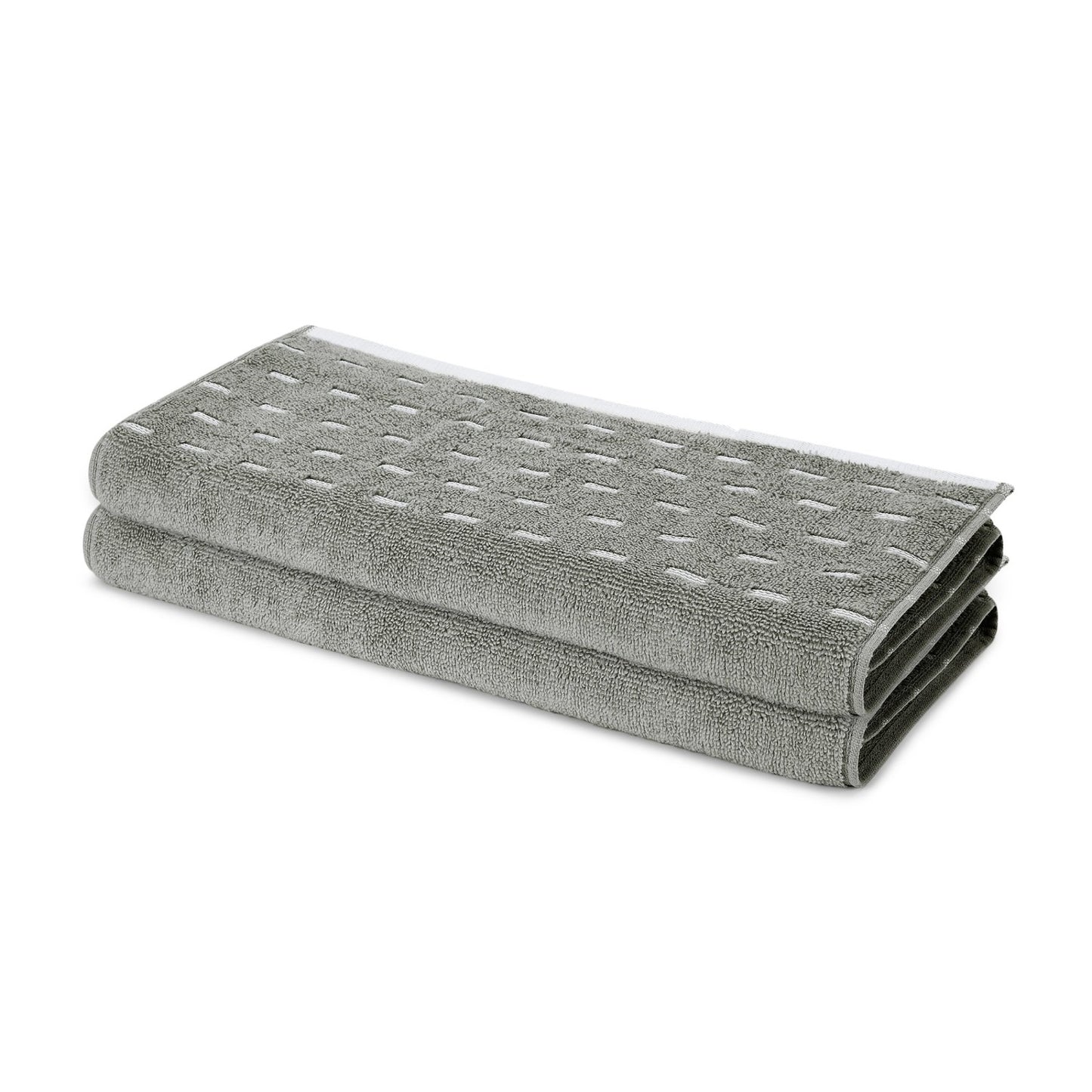 Airsoft 100% Cotton Hand Towel Set (2 Pcs), 450 GSM, Solid, Grey