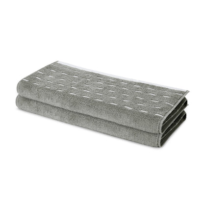 Airsoft 100% Cotton Hand Towel Set (2 Pcs), 450 GSM, Solid, Grey