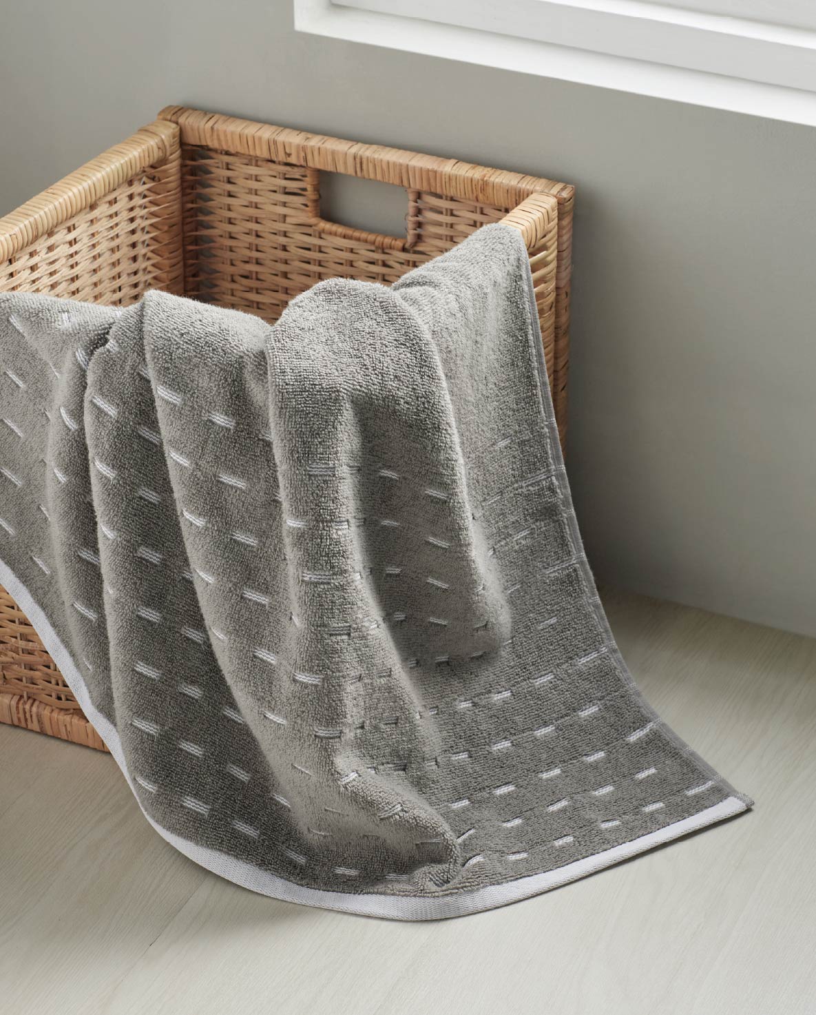 Airsoft 100% Cotton Hand Towel Set (2 Pcs), 450 GSM, Solid, Grey