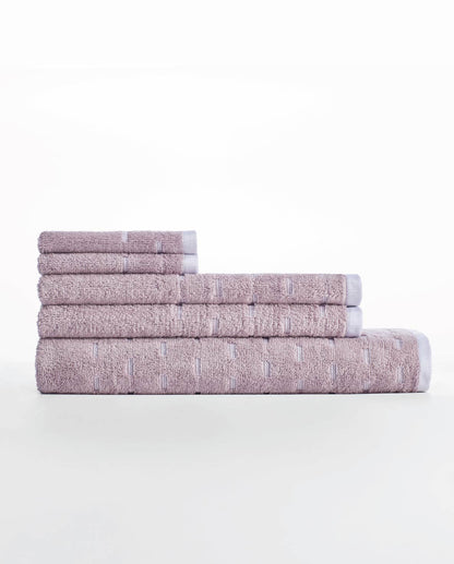 Airsoft 100% Cotton Hand Towel Set (2 Pcs), 450 GSM, Solid, Light Violet