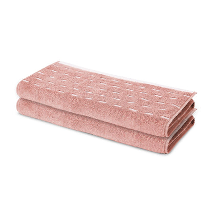 Airsoft 100% Cotton Hand Towel Set (2 Pcs), 450 GSM, Solid, Red