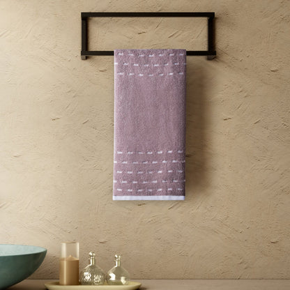 Airsoft 100% Cotton Hand Towel Set (2 Pcs), 450 GSM, Solid, Light Violet