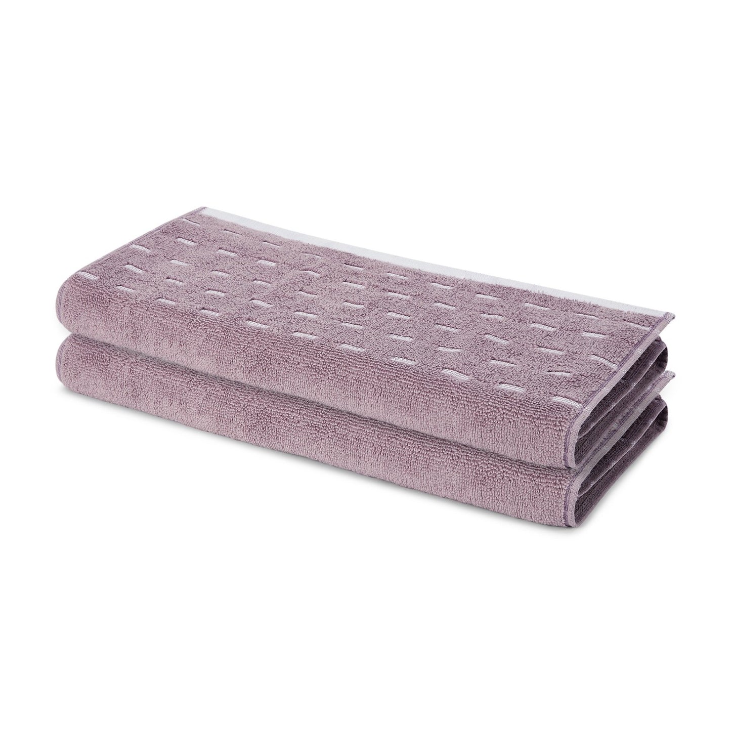 Airsoft 100% Cotton Hand Towel Set (2 Pcs), 450 GSM, Solid, Light Violet