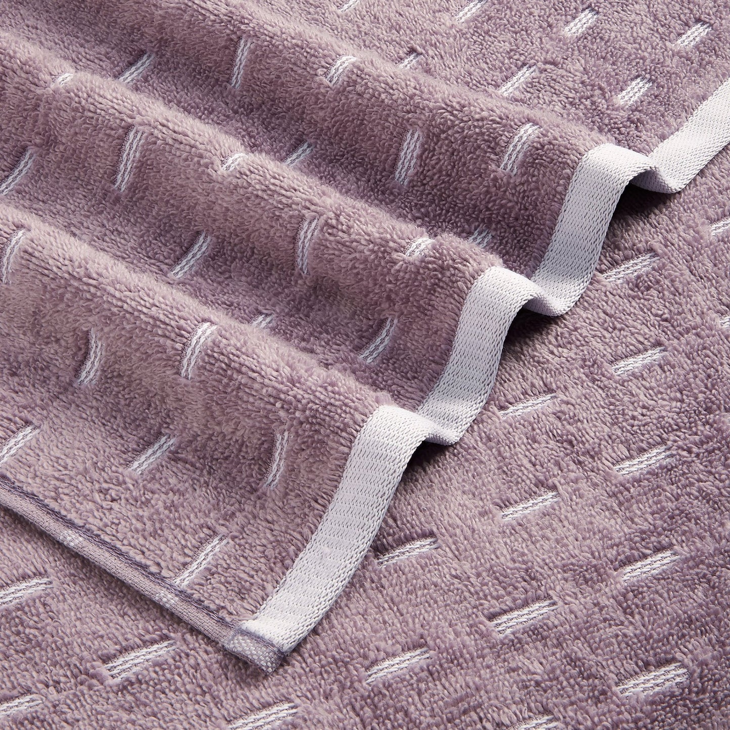 Airsoft 100% Cotton Hand Towel Set (2 Pcs), 450 GSM, Solid, Light Violet