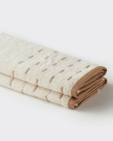 Airsoft 100% Cotton Hand Towel Set (2 Pcs), 450 GSM, Solid, Beige