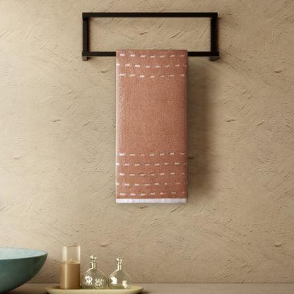 Airsoft 100% Cotton Hand Towel Set (2 Pcs), 450 GSM, Solid, Light Brown