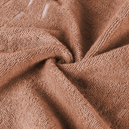 Airsoft 100% Cotton Hand Towel Set (2 Pcs), 450 GSM, Solid, Light Brown