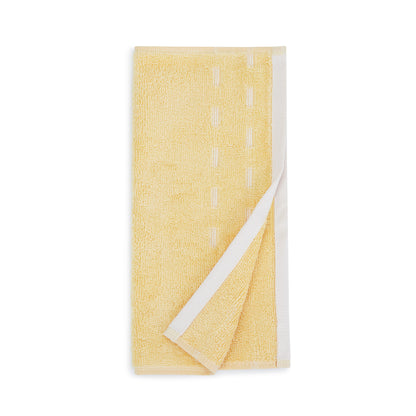 Airsoft 100% Cotton Face Towel Set (4 Pcs), 450 GSM, Solid, Yellow