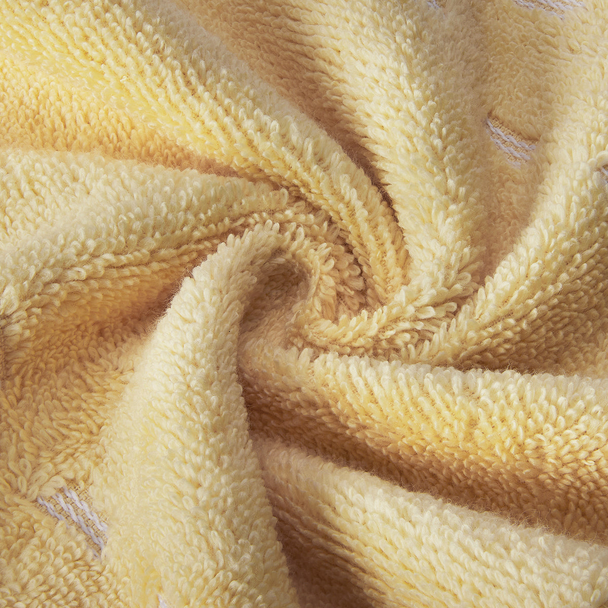 Airsoft 100% Cotton Face Towel Set (4 Pcs), 450 GSM, Solid, Yellow