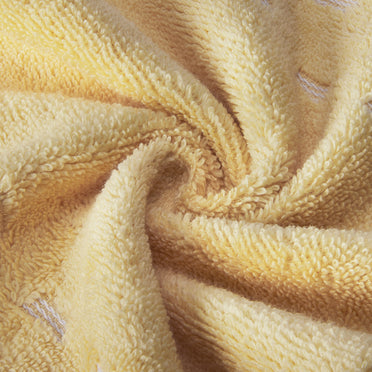 Airsoft 100% Cotton Face Towel Set (4 Pcs), 450 GSM, Solid, Yellow