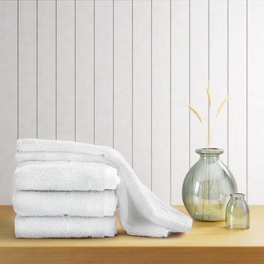 Airsoft 100% Cotton Face Towel, 450 GSM, Solid, White