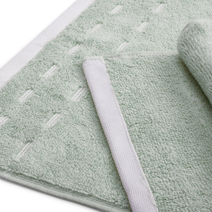 Airsoft 100% Cotton Face Towel Set (4 Pcs), 450 GSM, Solid, Light Green