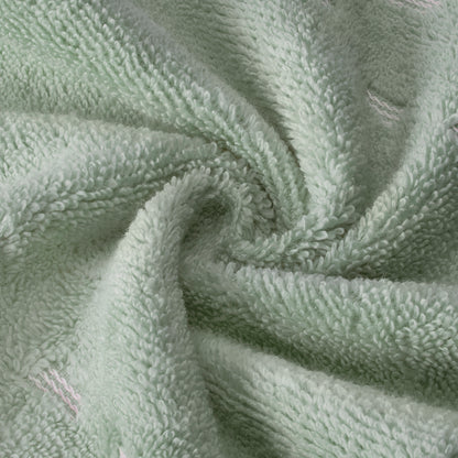 Airsoft 100% Cotton Face Towel Set (4 Pcs), 450 GSM, Solid, Light Green
