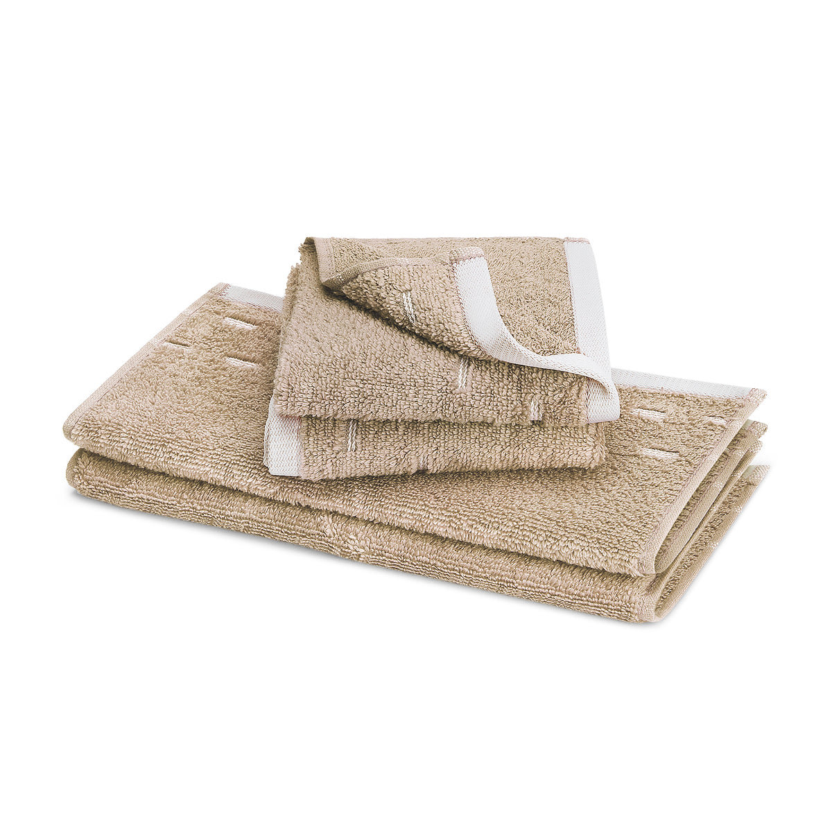 Airsoft 100% Cotton Face Towel Set (4 Pcs), 450 GSM, Solid, Beige
