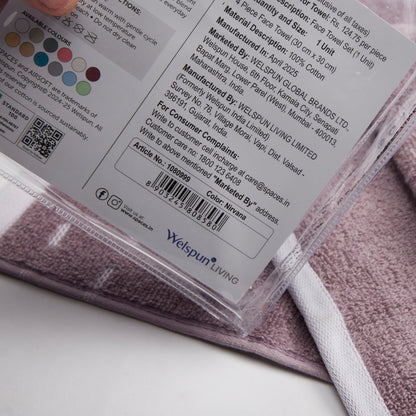 Airsoft 100% Cotton Face Towel Set (4 Pcs), 450 GSM, Solid, Light Violet