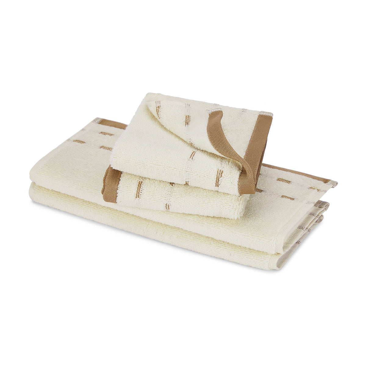 Airsoft 100% Cotton Face Towel Set (4 Pcs), 450 GSM, Solid, Beige
