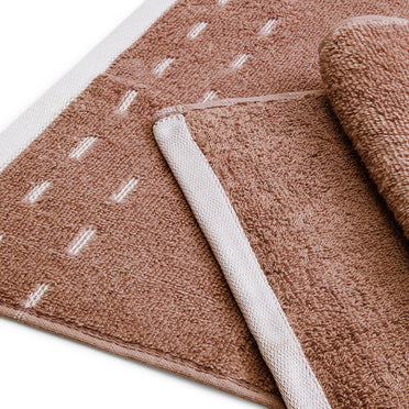 Airsoft 100% Cotton Face Towel Set (4 Pcs), 450 GSM, Solid, Light Brown