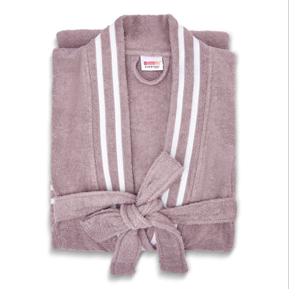 Airsoft 100% Cotton Medium Bath Robe, 300 GSM, Solid, Light Violet
