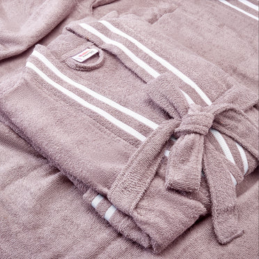 Airsoft 100% Cotton Medium Bath Robe, 300 GSM, Solid, Light Violet