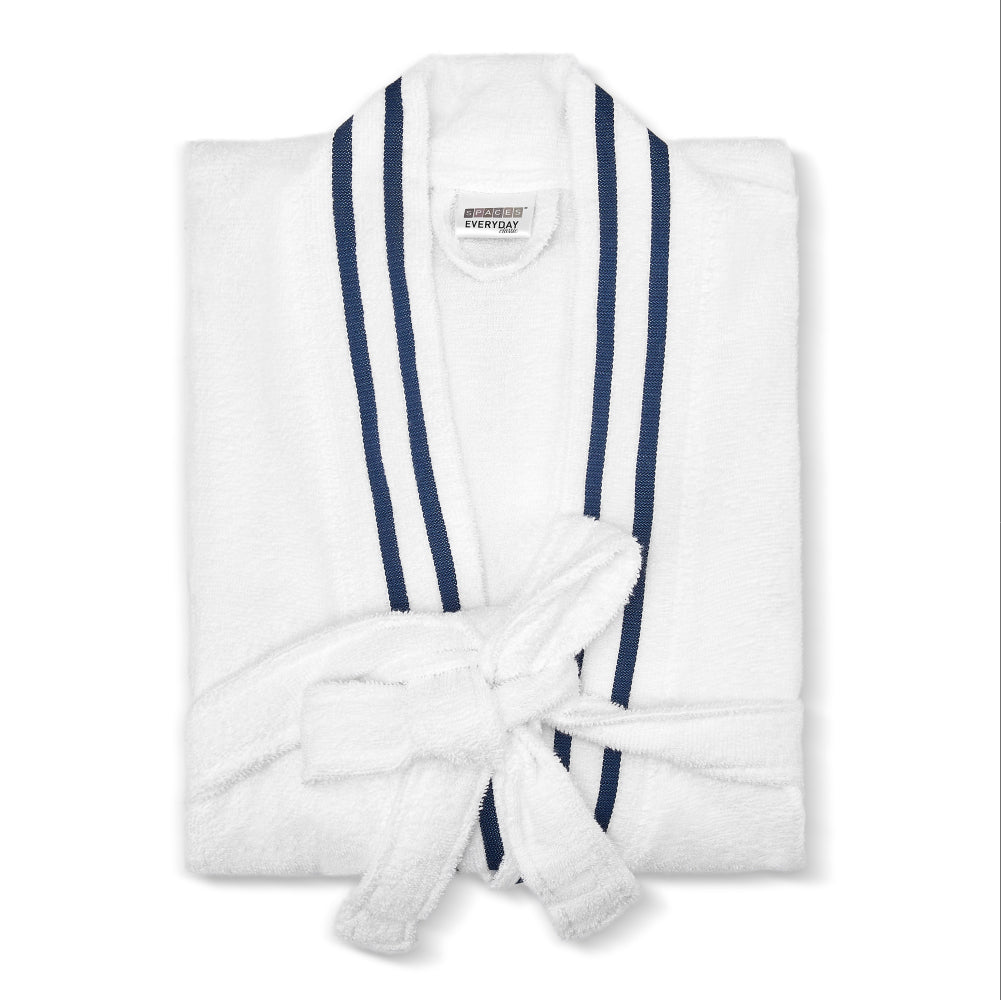 Airsoft 100% Cotton Bath Robe, 300 GSM, Solid, White