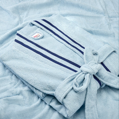 Airsoft 100% Cotton Large Bath Robe, 300 GSM, Solid, Light Blue