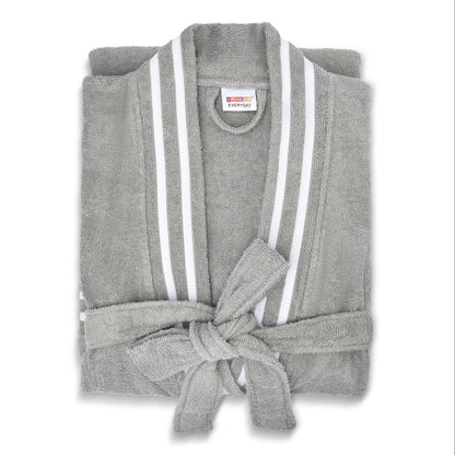 Airsoft 100% Cotton Bath Robe, 300 GSM, Solid, Grey