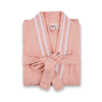 Airsoft 100% Cotton Large Bath Robe, 300 GSM, Solid, Blush