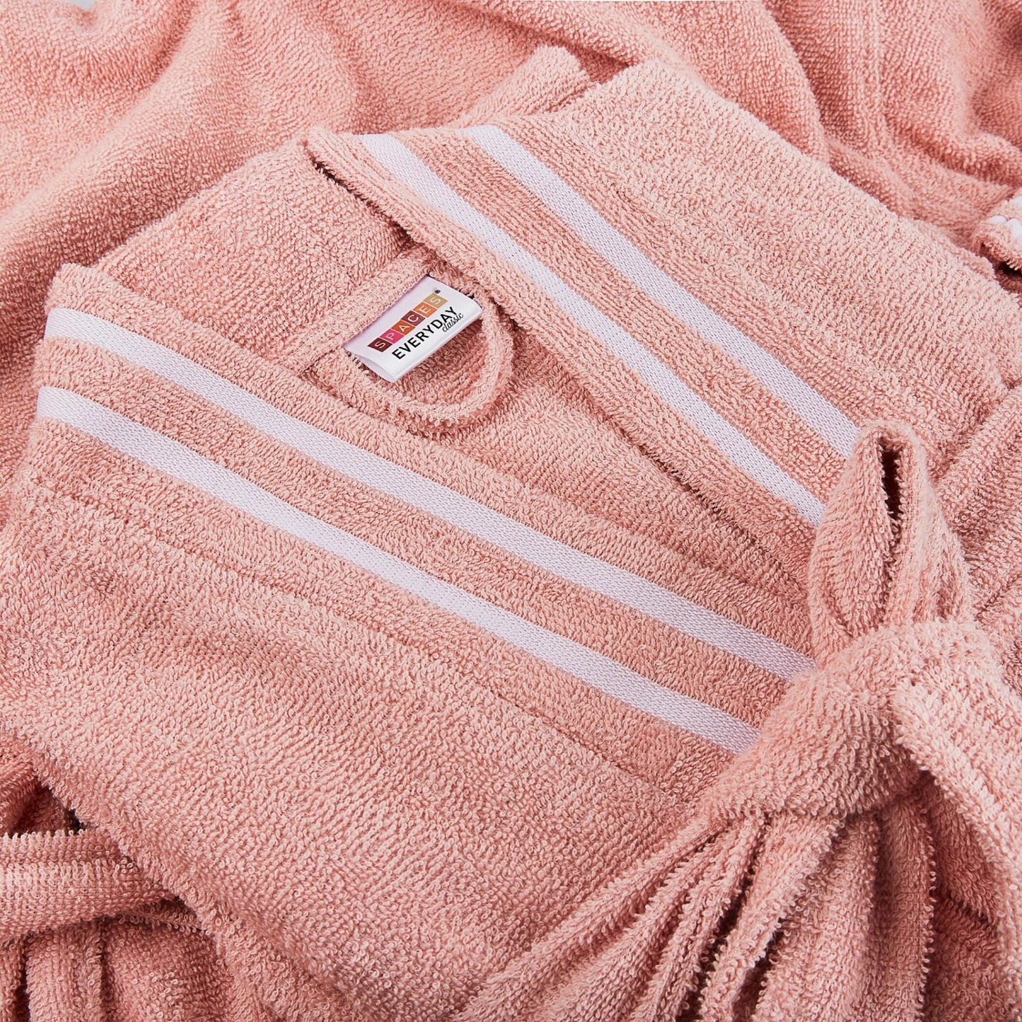 Airsoft 100% Cotton Large Bath Robe, 300 GSM, Solid, Blush