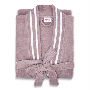 Airsoft 100% Cotton Large Bath Robe, 300 GSM, Solid, Light Violet