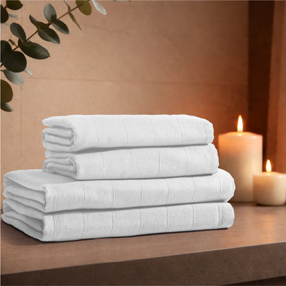 Freshlite 100% Cotton Bath Towel, 250 GSM, Solid, White