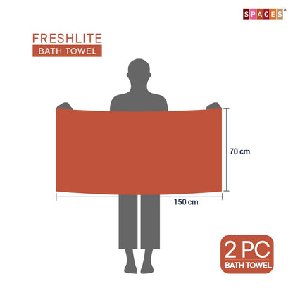Freshlite 100% Cotton Bath Towel, 250 GSM, Solid, Red