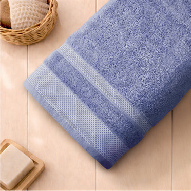 Hygro Hygro Cotton Bath Towel, 600 GSM, Solid, Blue