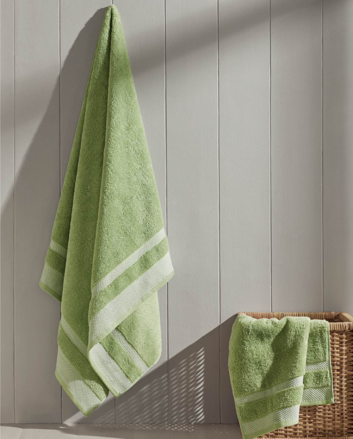 Hygro Hygro Cotton Hand Towel, 600 GSM, Solid, Smoke Green