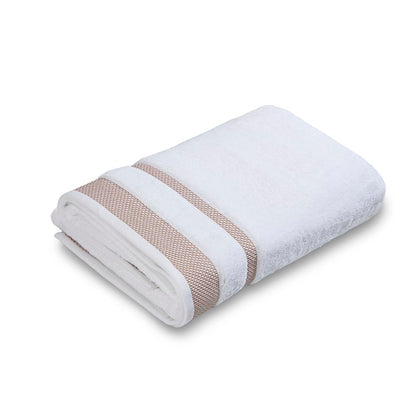 Spaces Hygro Cotton 600 GSM Dobby Bath Towels – 2 Pack, White