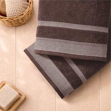 Hygro Hygro Cotton Bath Towel, 600 GSM, Solid, Dark Brown